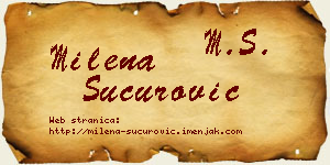 Milena Šućurović vizit kartica